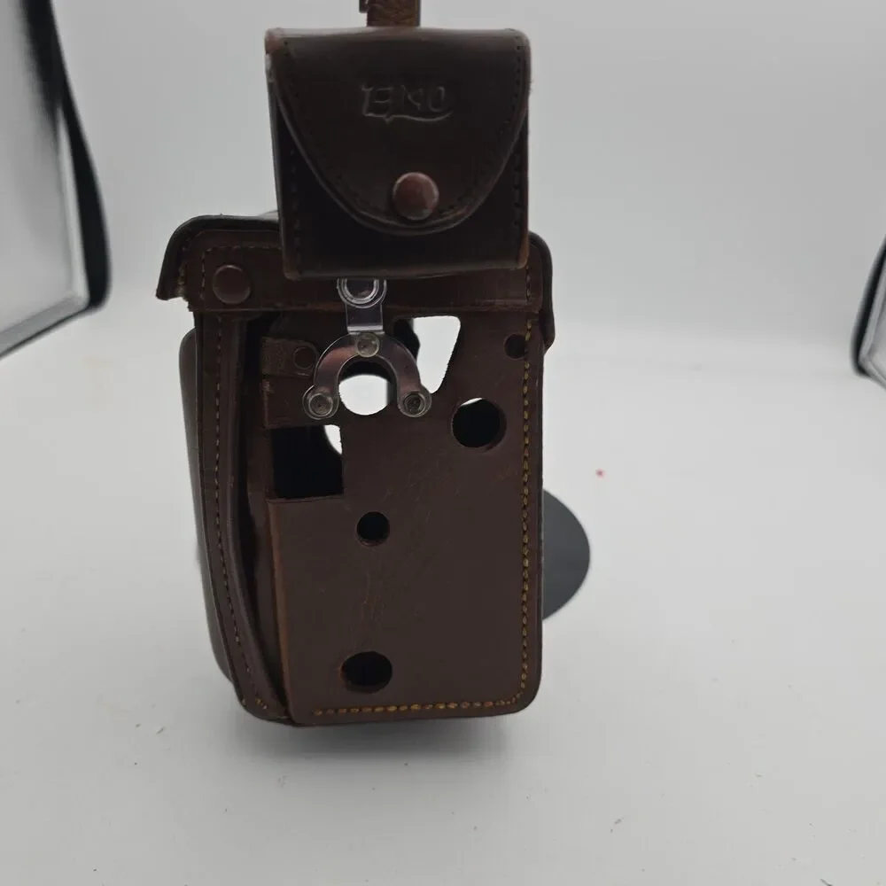 Vintage Elmoflex TLR Camera Leather Ever Ready Case Strap Accessory Pouch Japan